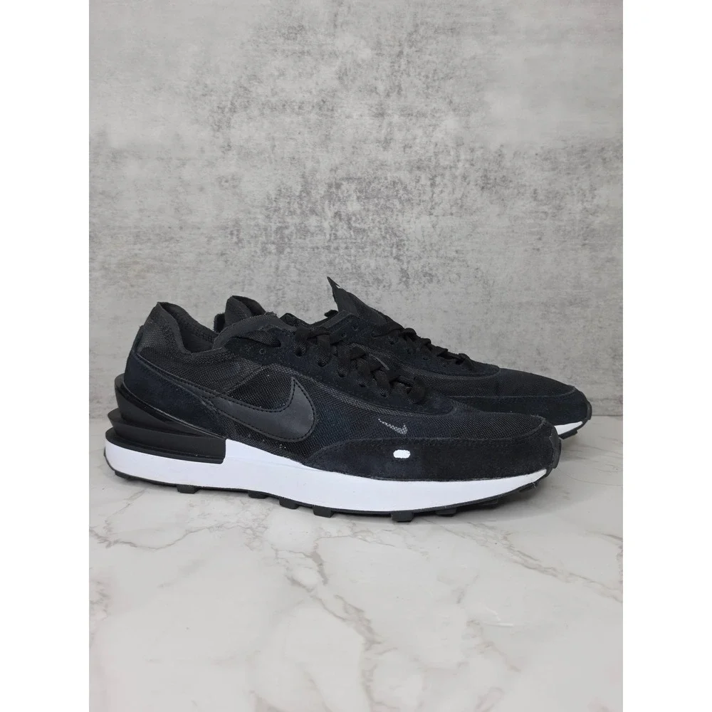 Nike Waffle One Black White Trainer's Sneakers  DA7995-001 NSW WFFL 1 Mens 8.5‎